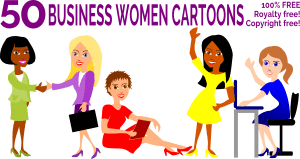 Free 50 business women cartoons download